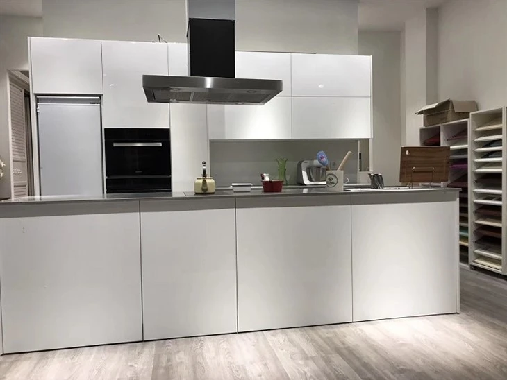 High gloss white acrylic finish kitchen cabinet (3)